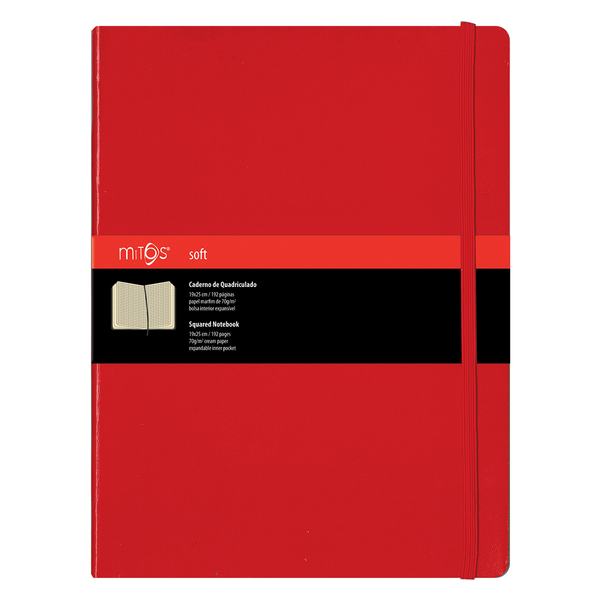 MITOS® SOFT-Caderno Notas Quadriculado(19x25cm)192pg